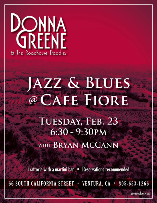 Donna Greene at Cafe Fiore 2-23-16